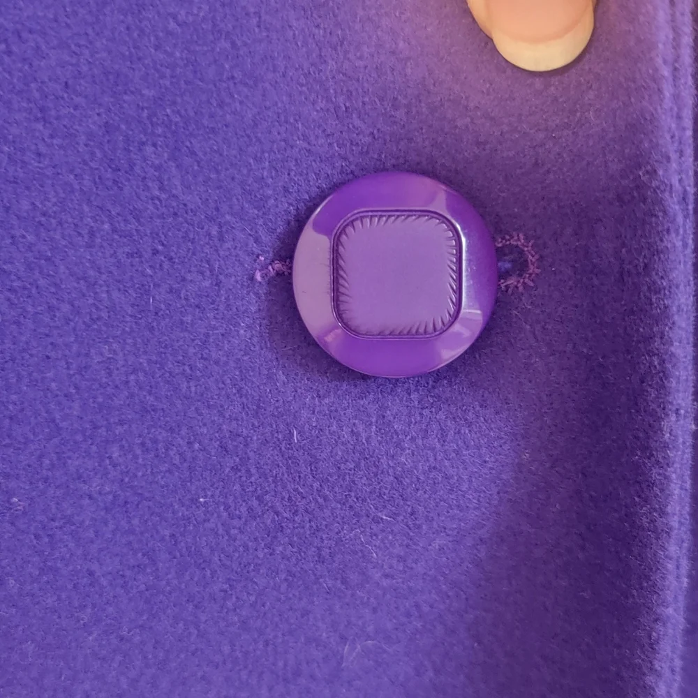 Vintage Dani Colby Wool Purple Mobwife Peacoat Classy Style Plus Size Coat - Picture 13 of 13